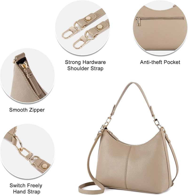 Keyli Small Shoulder Handbags for Women Mini Purse Waterproof Soft Leather Crossbody Bags for Work Shopping Travel - Image 5
